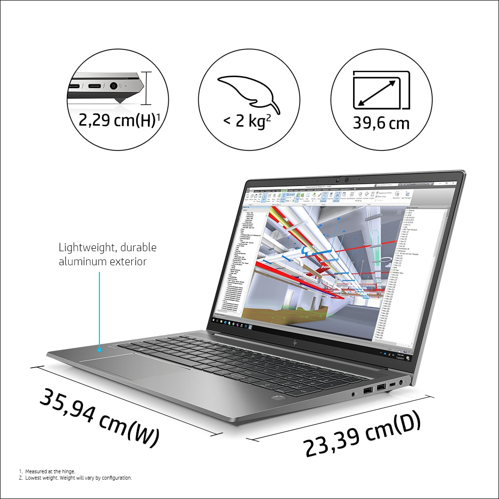 ZBook Power G8 - 15.6in - i7 11800H - 32GB RAM - 1TB SSD - RTX A2000 4GB - Win11 Pro - Qwerty US/Int'l