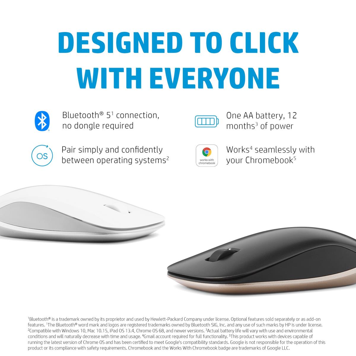 Wireless Slim Mouse - 410 - Bluetooth - Black