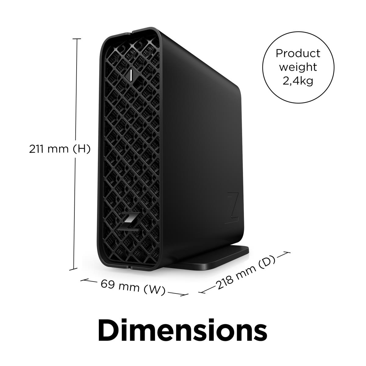 Workstation Z2 G9 Mini - i7 12700K - 32GB RAM - 1TB SSD - RTX A2000 12GB - Win11 Pro - no Keyboard