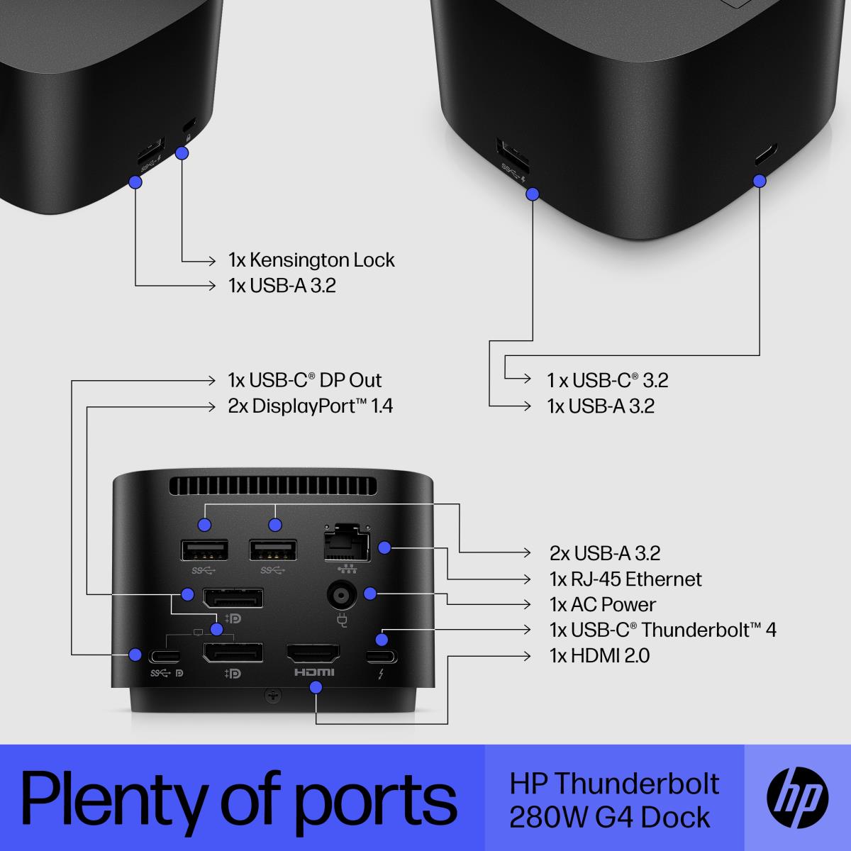 Docking Station Thunderbolt G4 - 280W - Combo Cable