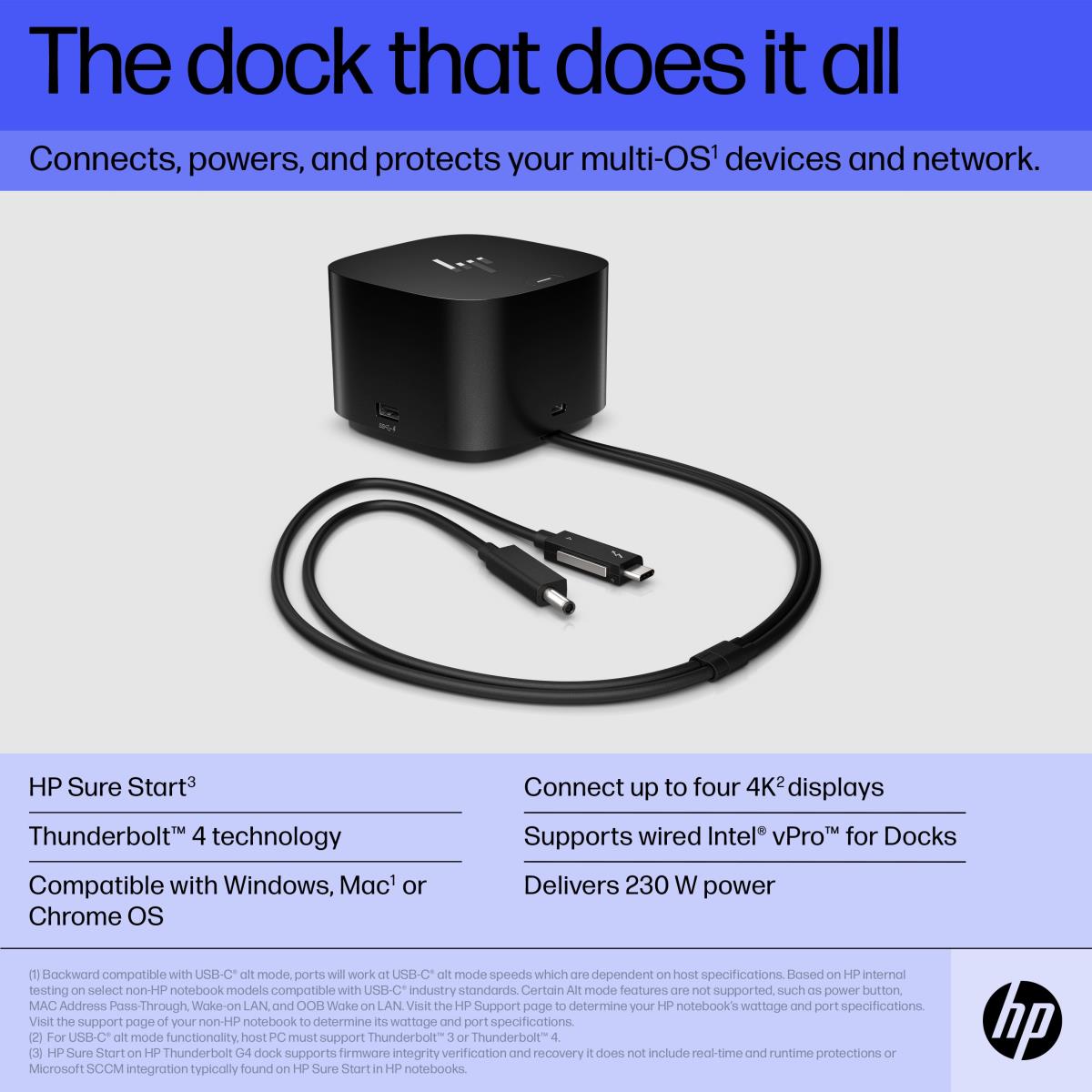 Docking Station Thunderbolt G4 - 280W - Combo Cable