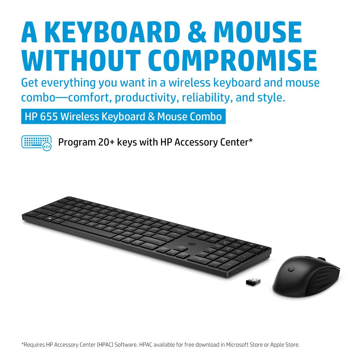 Wireless Keyboard and Mouse 655 - (Bulk Qty.10) - Azerty Belgian