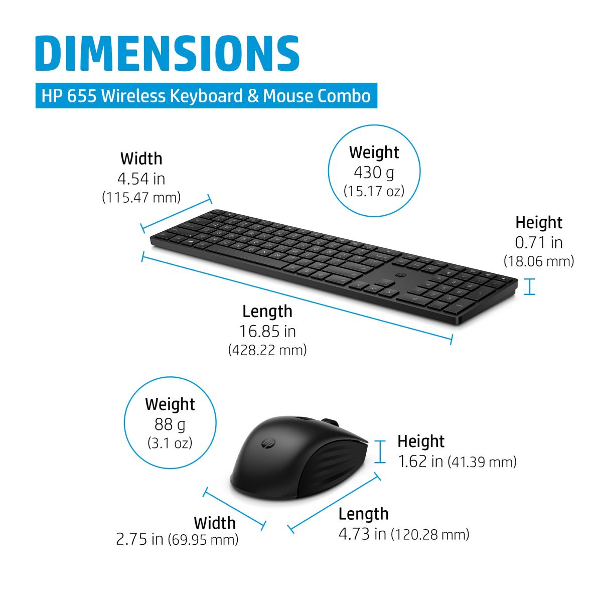 Wireless Keyboard and Mouse 655 - (Bulk Qty.10) - Azerty Belgian