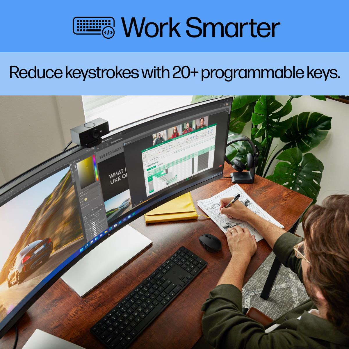 Wireless Keyboard and Mouse 650 - Black - Azerty Belgian