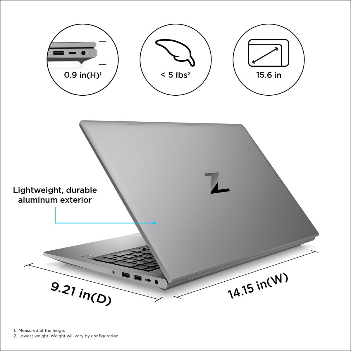 ZBook Power G9 - 15.6in - i7 12700H - 16GB RAM - 512GB SSD - RTX A2000 8GB - Win11 Pro - Qwertzu Swiss-Lux