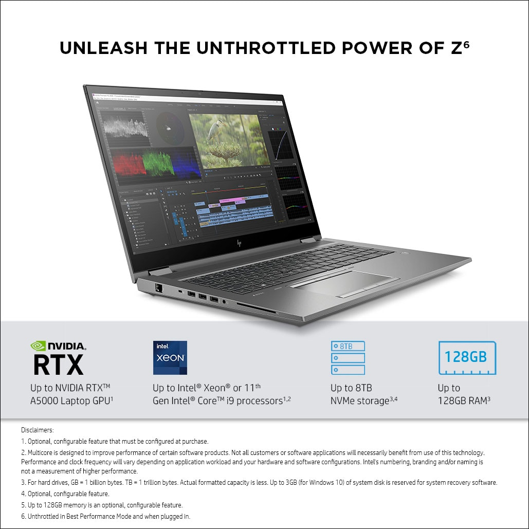 ZBook Fury 17 G8 - 17.3in - i7 11800H - 16GB RAM - 512GB SSD - T1200 4GB - Win11 Pro/Win10 Pro - Azerty Belgian