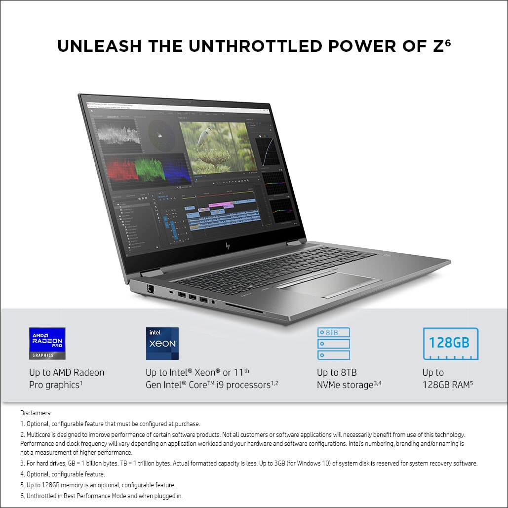 ZBook Fury 17 G8 - 17.3in - i9 11950H - 32GB RAM - 1TB SSD - RTX A3000 6GB - Win11 Pro - Azerty Belgian