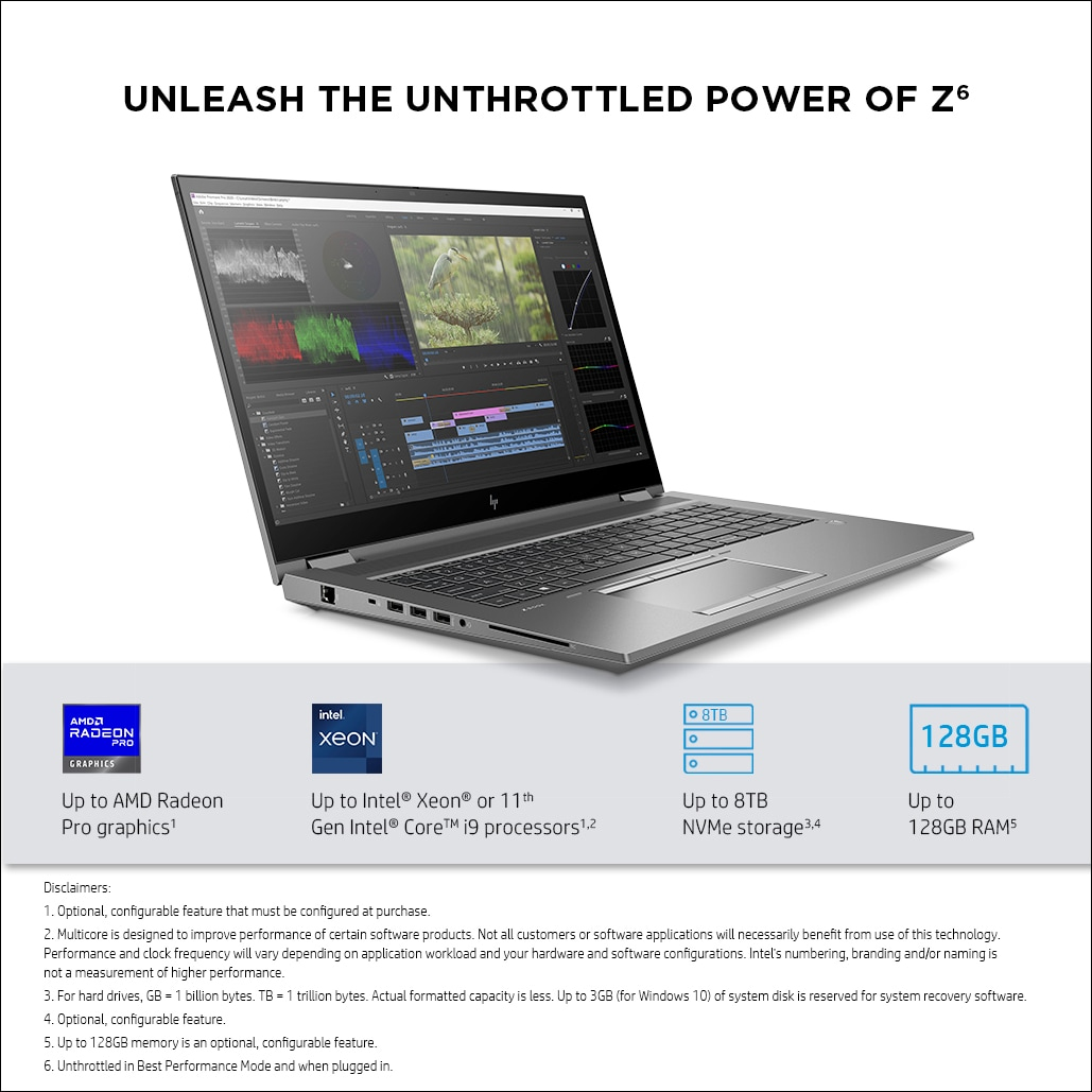 ZBook Fury 17 G8 - 17.3in - i7 11850H - 32GB RAM - 1TB SSD -  RTX A3000 6GB - Win11 Pro - Azerty Belgian
