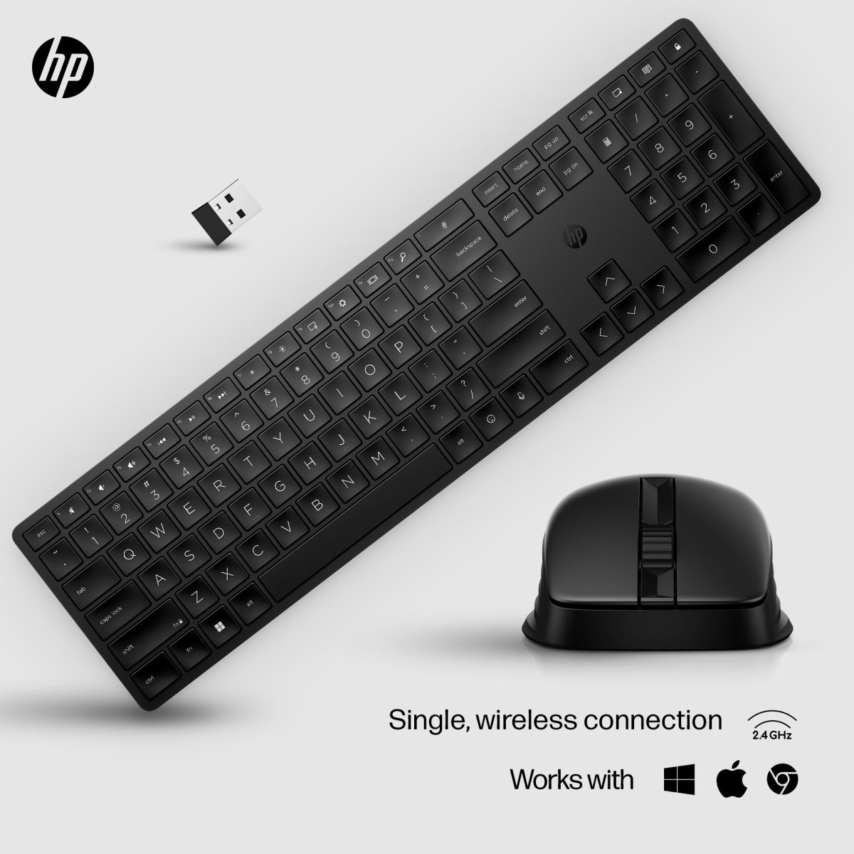 Wireless Keyboard and Mouse 650 - Black - Qwerty Int'l