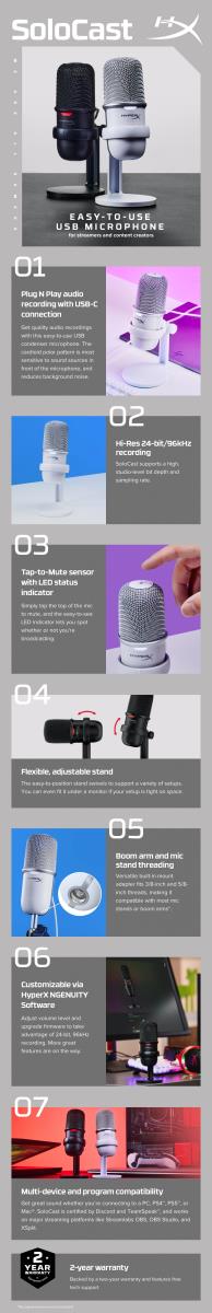 HyperX SoloCast - Microphone - USB - Black