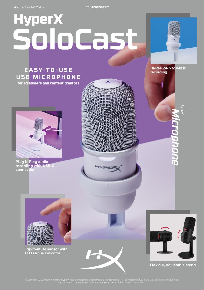 HyperX SoloCast - Microphone - USB - Black