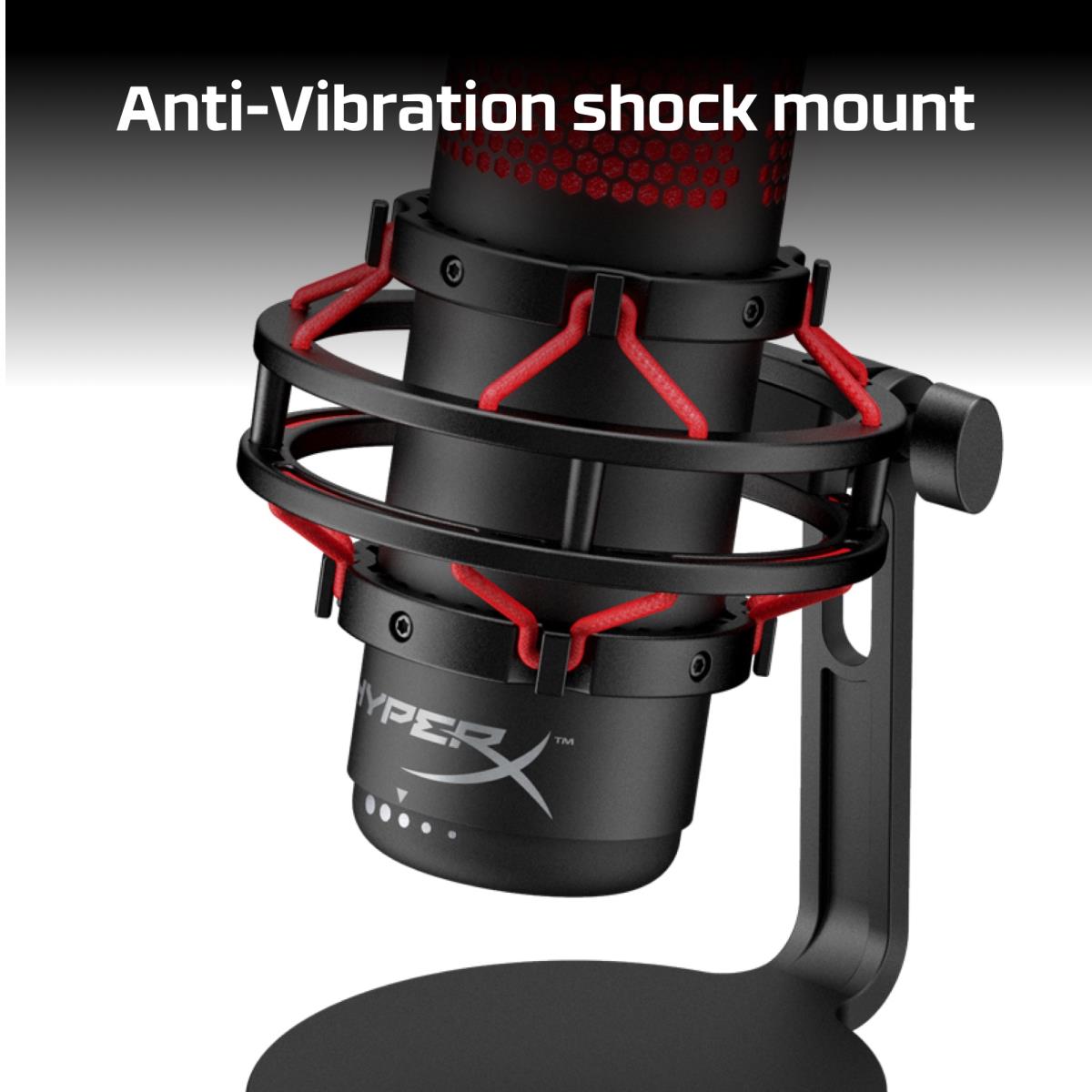 HyperX QuadCast - Microphone - USB - Black/Red - Red Lighting