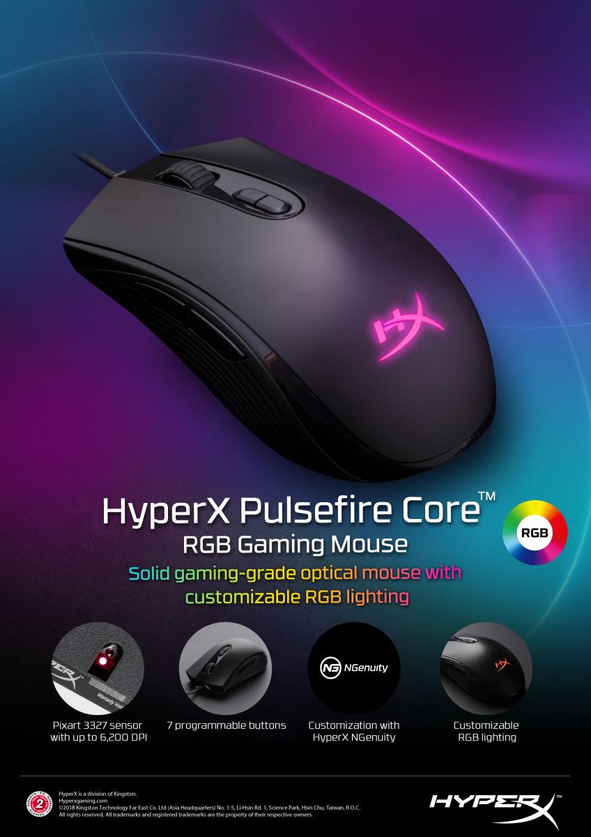 HyperX Pulsefire Core - Gaming Mouse - Black