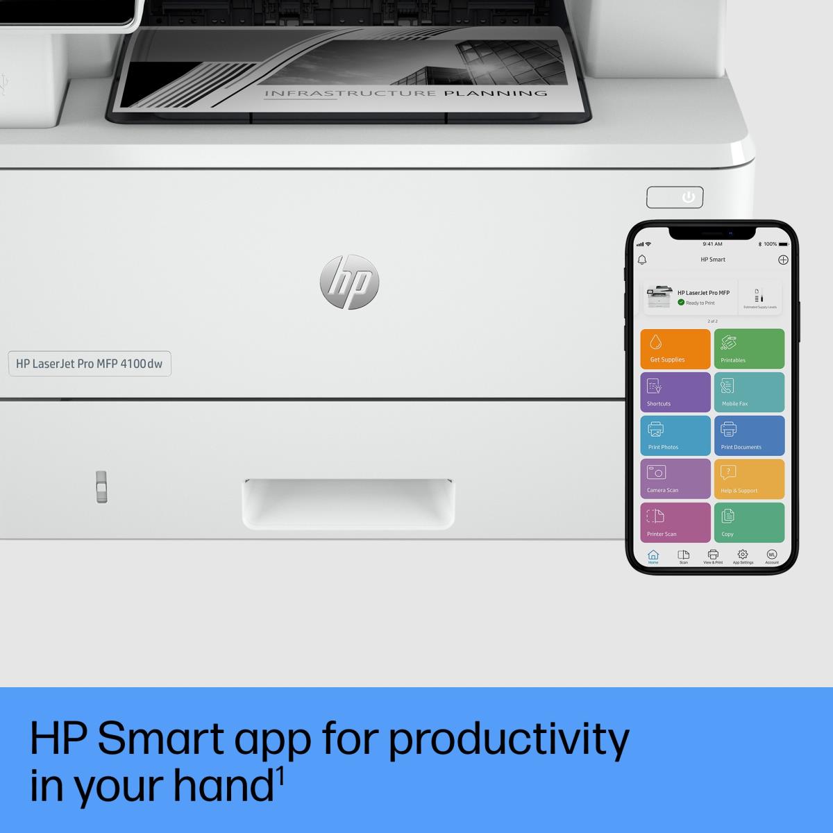 LaserJet Pro 4102DW - Multifunction Printer - Laser - A4 - USB / Ethernet / Wi-Fi