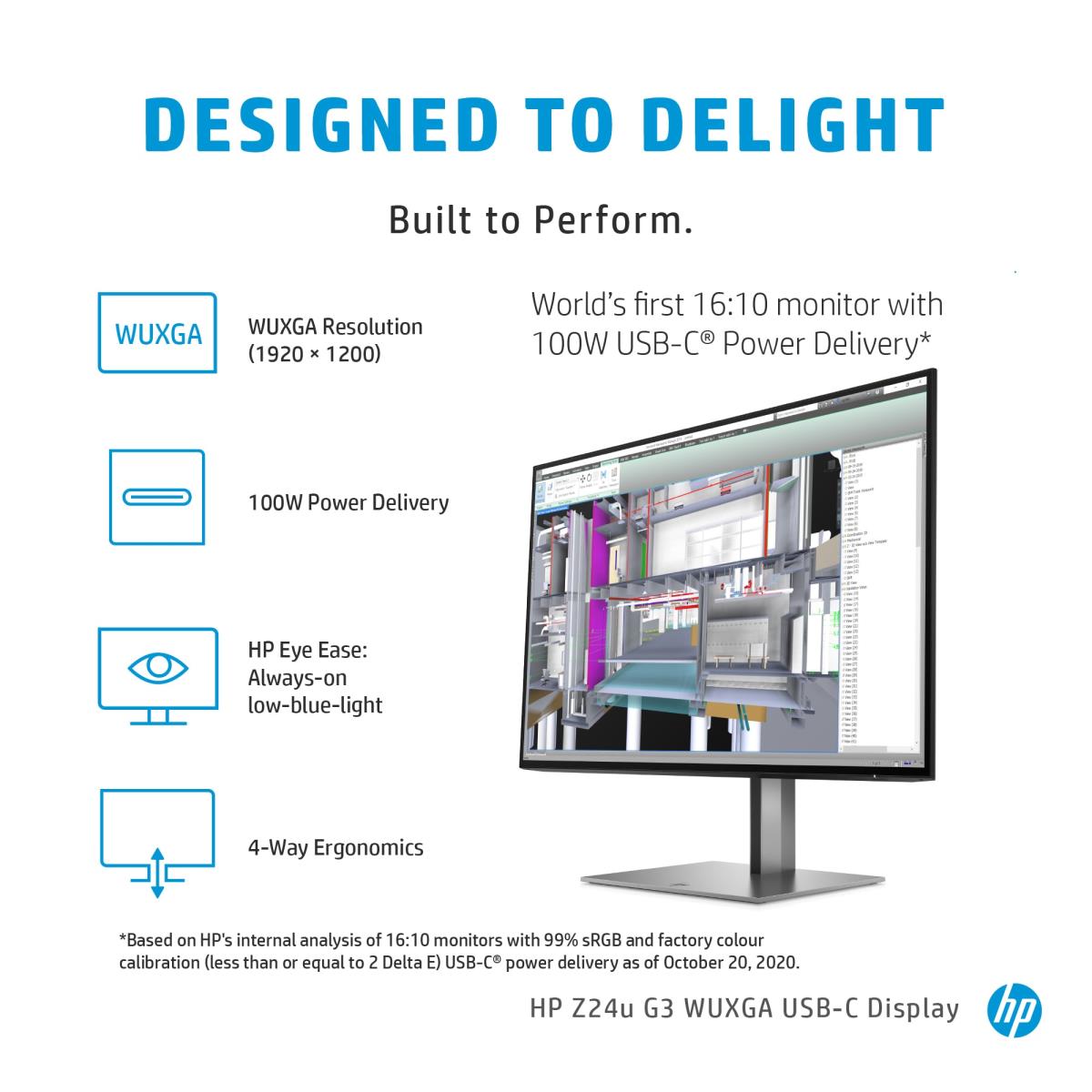 Desktop USB-C Monitor - Z24u G3 - 24in - 1920x1200 (WUXGA) - IPS