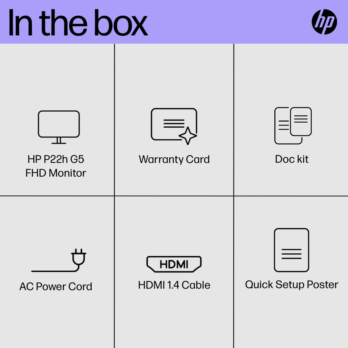 Desktop Monitor - P22h G5 - 22in - 1920x1080 (FHD) - IPS
