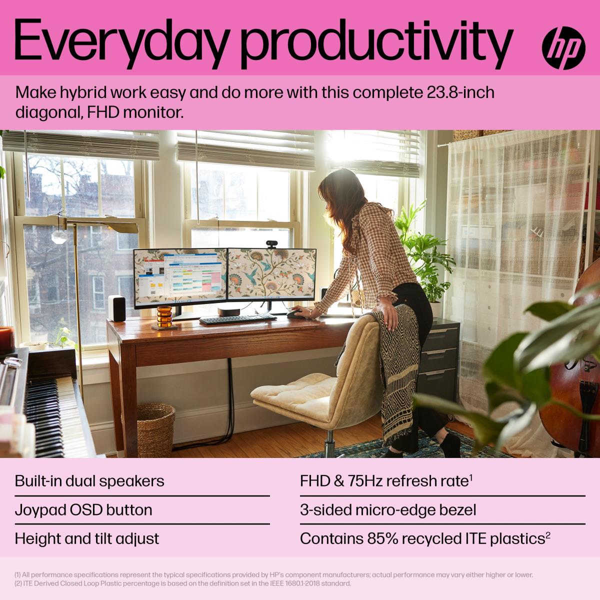 Desktop Monitor - P24h G5 - 24in - 1920x1080 (FHD) - IPS