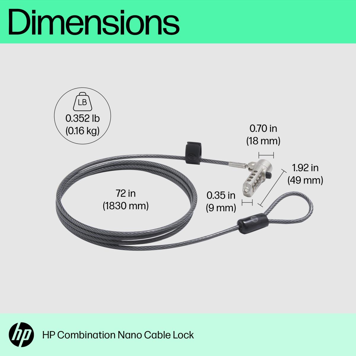 Nano Combination Cable Lock