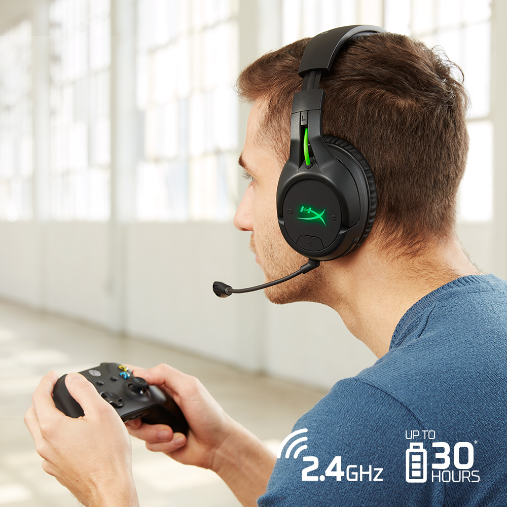 HyperX CloudX Flight - Wireless Gaming Headset - Xbox - Black/Green