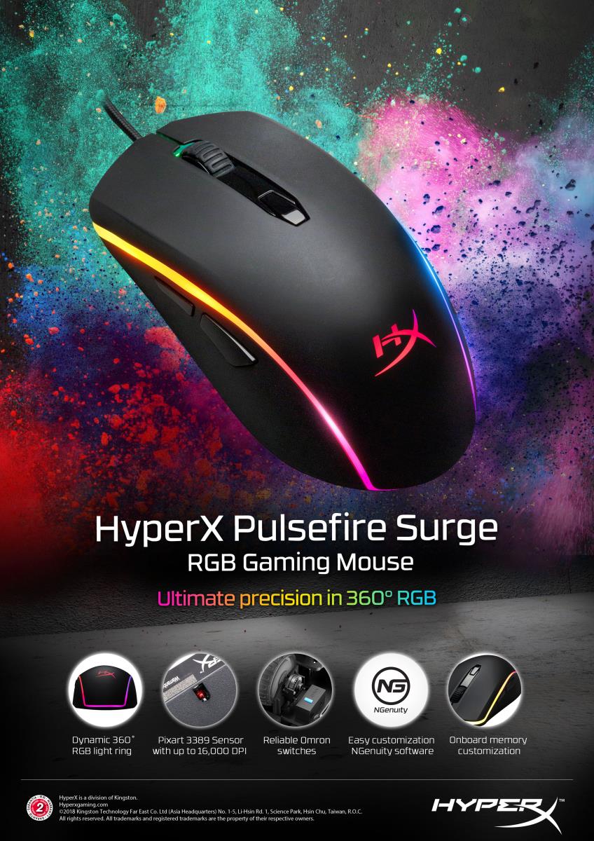 HyperX Pulsefire Surge - Gaming Mouse - Black