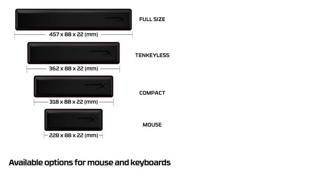 HyperX Wrist Rest - Keyboard - Full Size