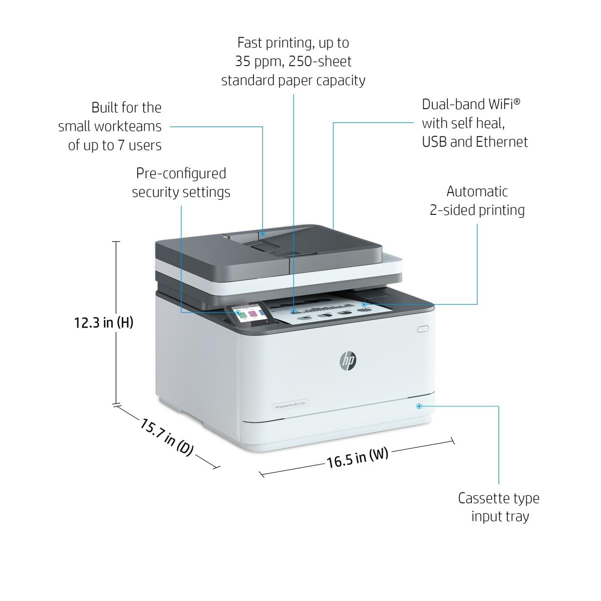 LaserJet Pro 3002dn - Printer - Laser - A4 - USB / Ethernet