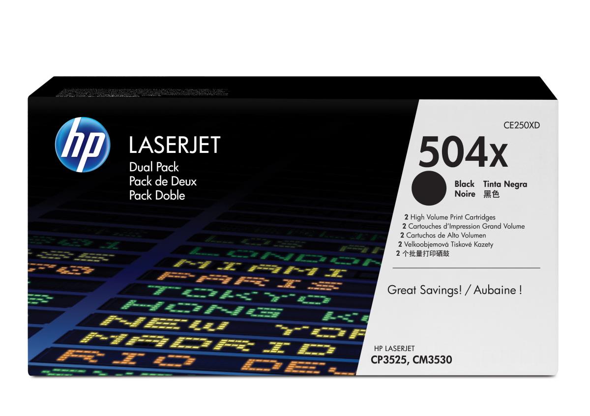 Toner Cartridge - No 504X - 10.5k Pages - Black - Dual Pack