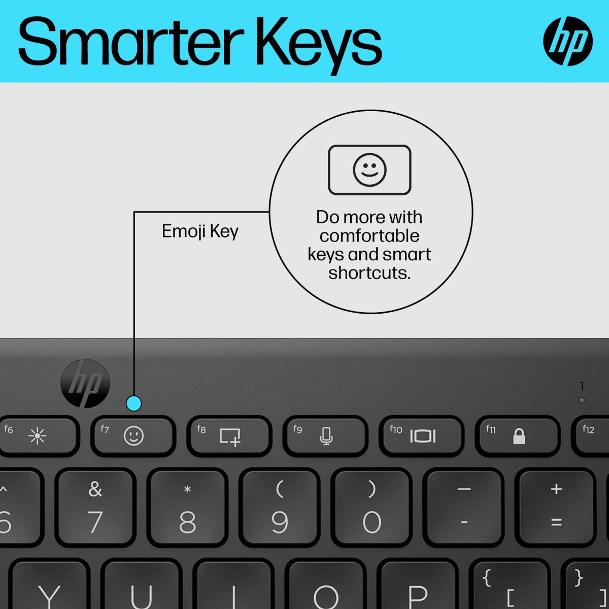Compact Multi-Device Bluetooth Keyboard 350 - Black - Qwerty Int'l
