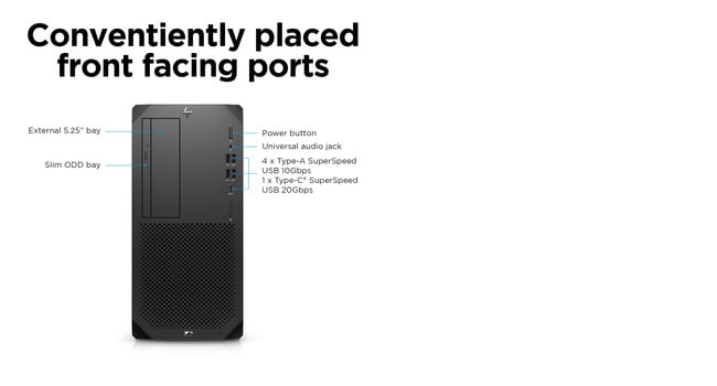 Workstation Z2 G9 Tower - i7 12700 - 32GB RAM - 1TB SSD - Win11 Pro - no Keyboard