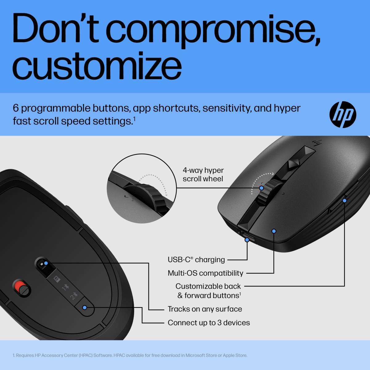 Wireless Rechargeable Silent Mouse - 710 - USB/Bluetooth