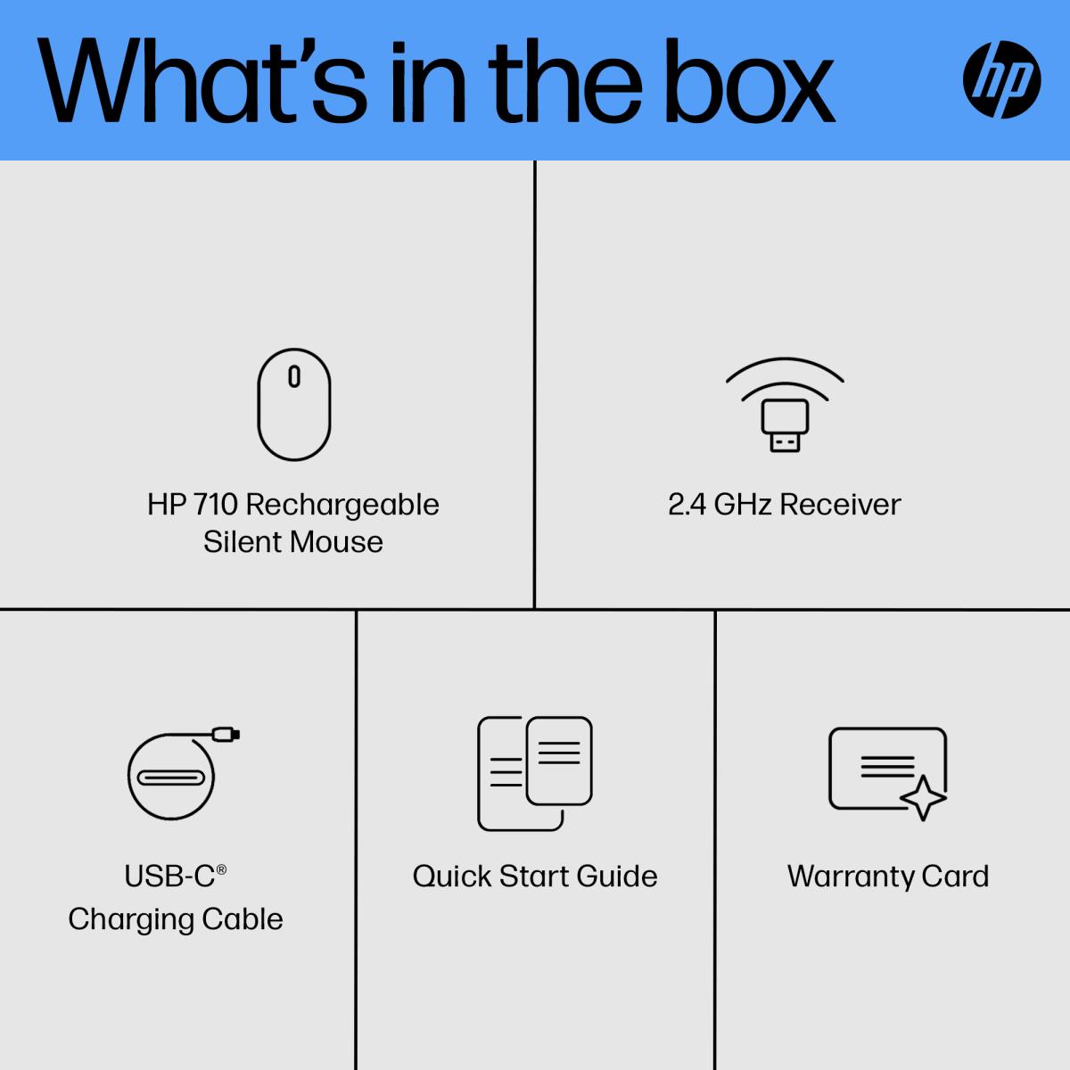 Wireless Rechargeable Silent Mouse - 710 - USB/Bluetooth