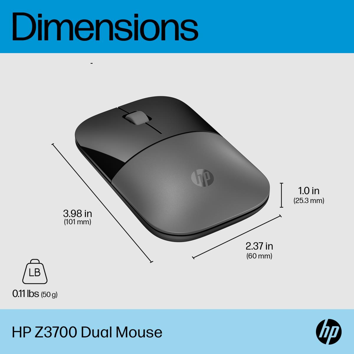 Dual Silver Mouse Z3700 - USB/Bluetooth