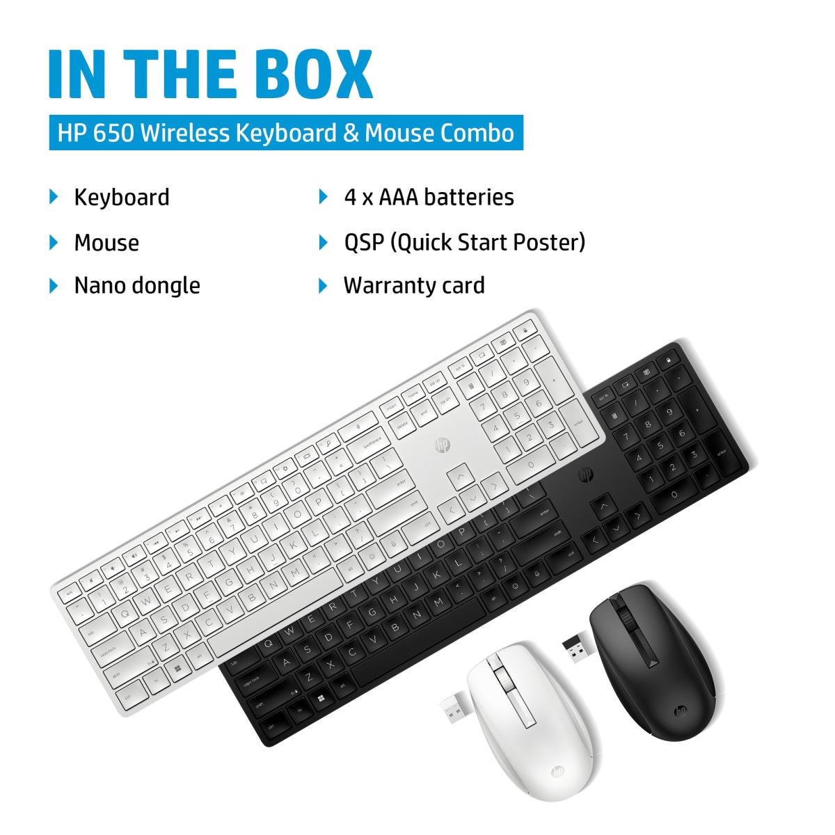 Wireless Keyboard and Mouse 650 - Black - Arabic
