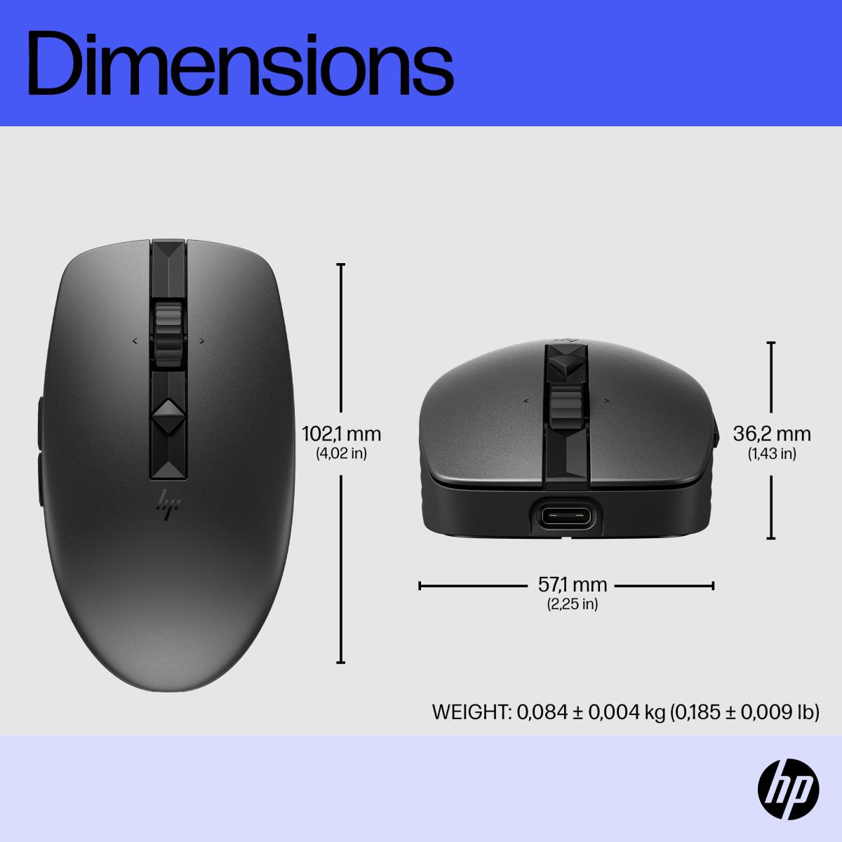 Wireless Rechargeable Multi-Device Mouse - 715 - Black