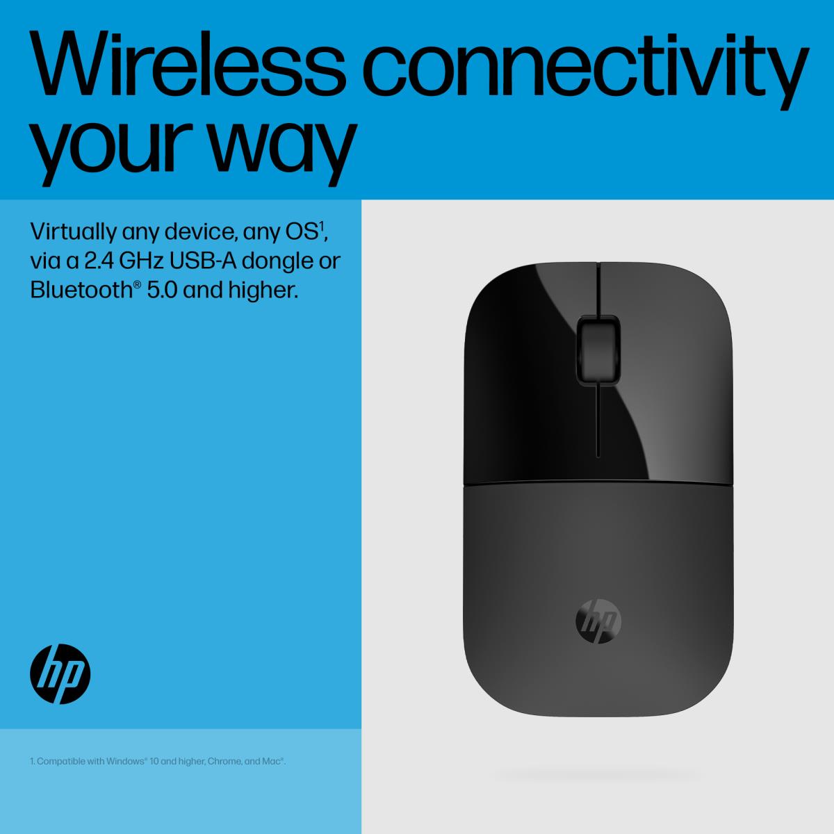 Wireless Mouse - Z3700 Dual Black - USB/Bluetooth