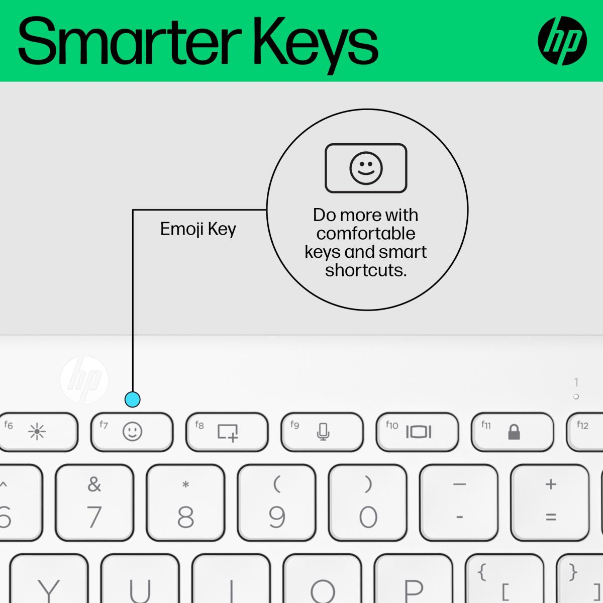Compact Multi-Device Bluetooth Keyboard 350 - White - Qwerty Int'l