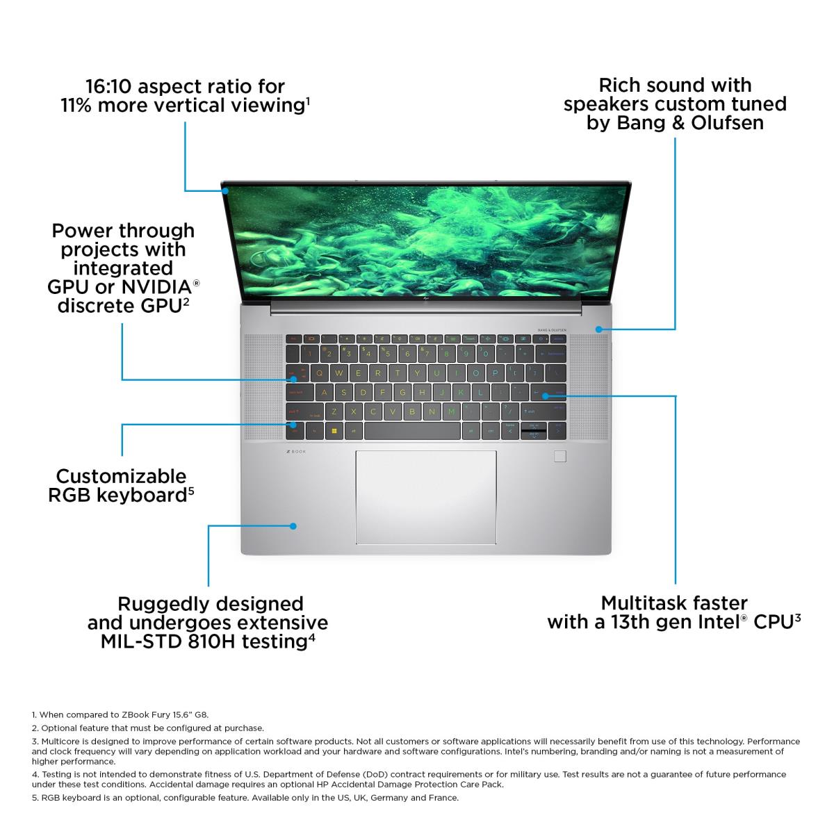 ZBook Studio G10 - 16in - i7 13700H - 32GB RAM - 1TB SSD - RTX 2000 8GB - Win11 Pro - Azerty Belgian