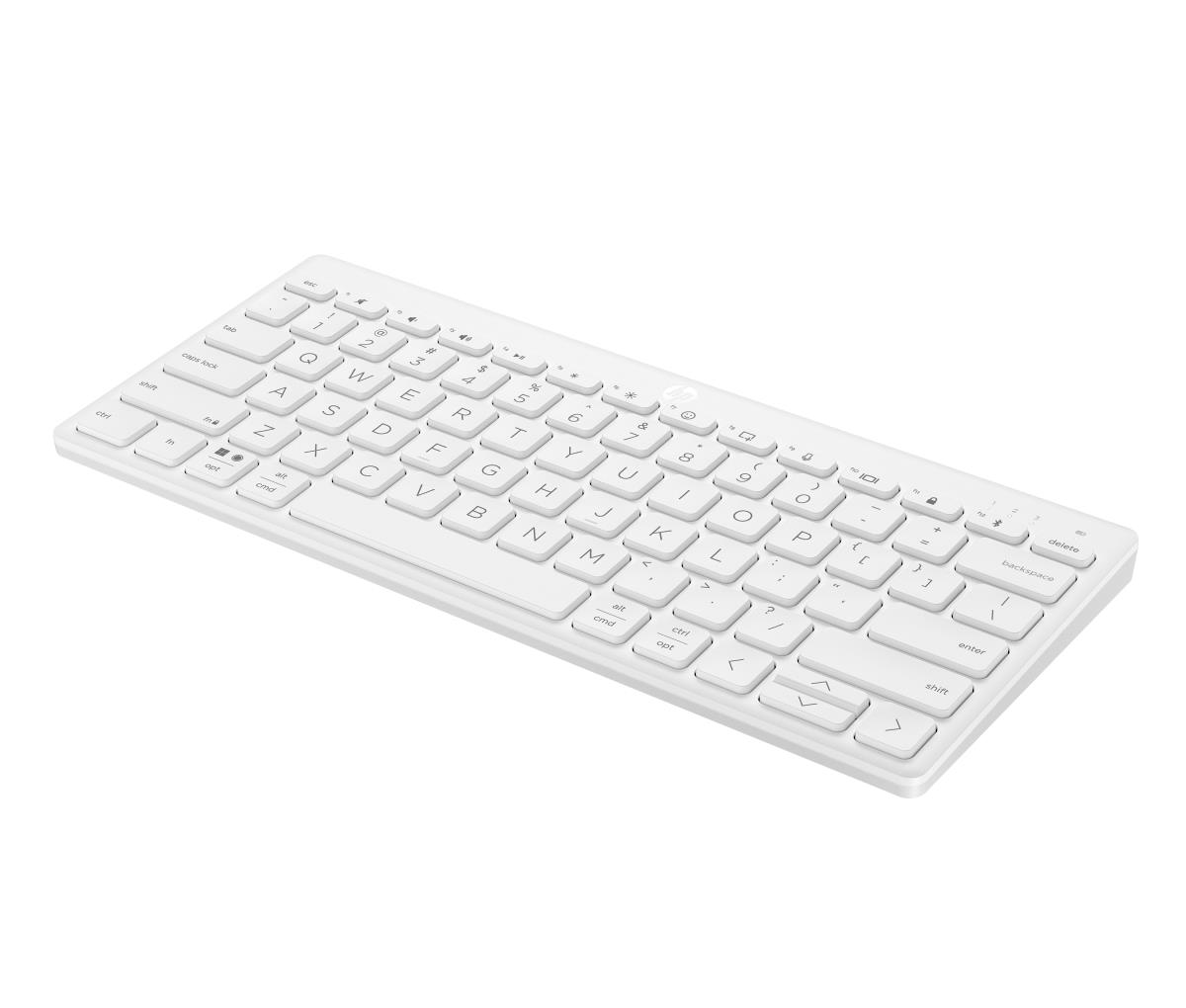 Compact Multi-Device Bluetooth Keyboard 350 - White - Azerty Belgian