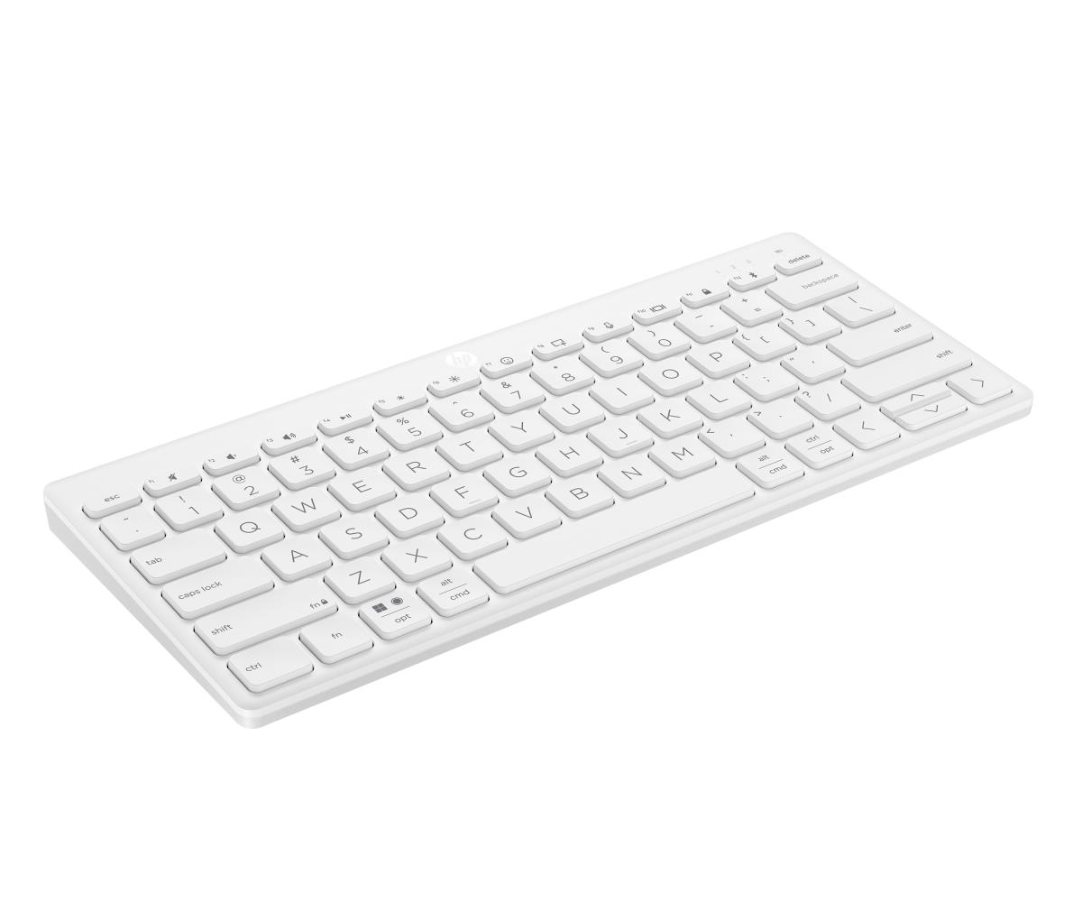 Compact Multi-Device Bluetooth Keyboard 350 - White - Azerty Belgian