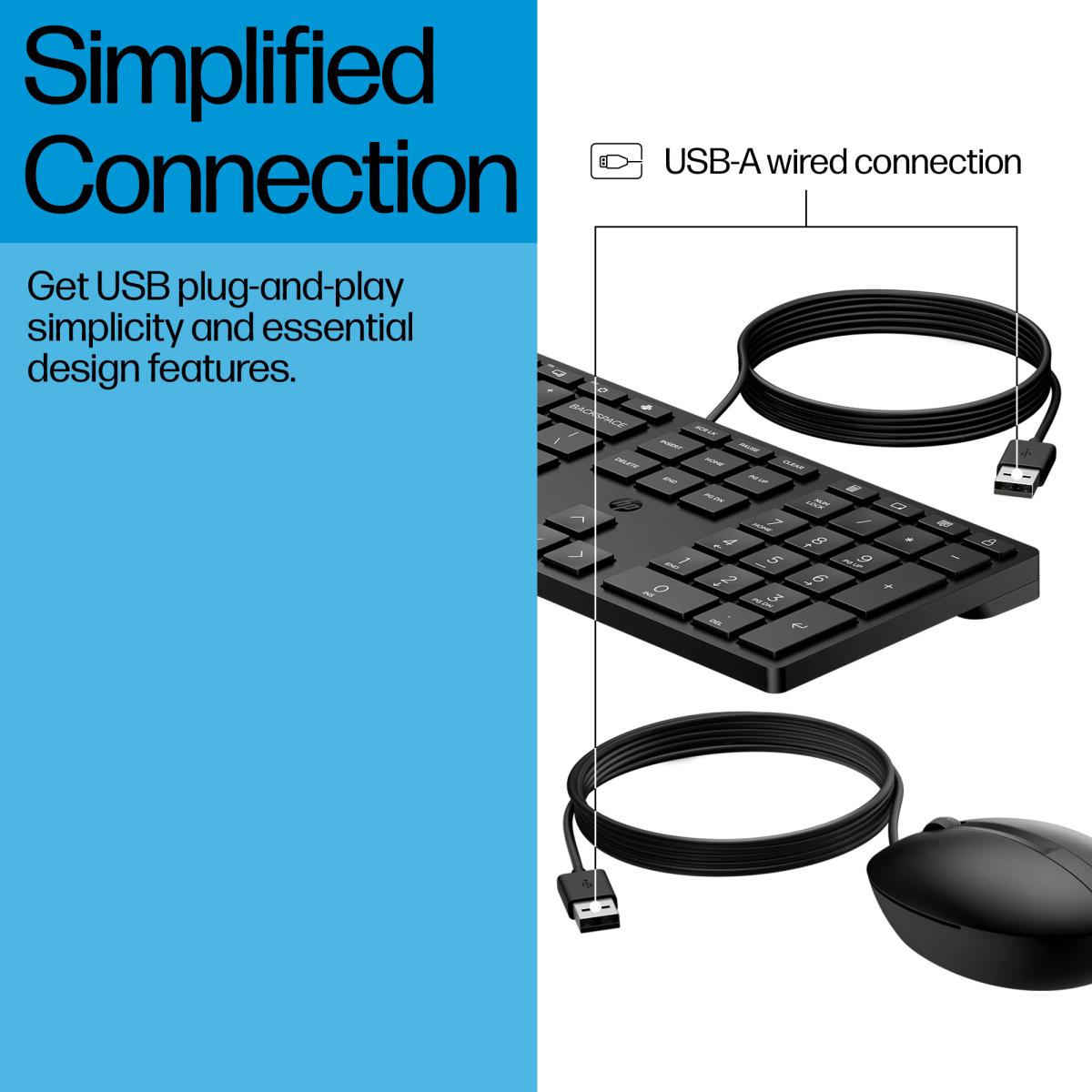 Wired Desktop 320MK Keyboard and Mouse - Qwertzu Swiss-Lux