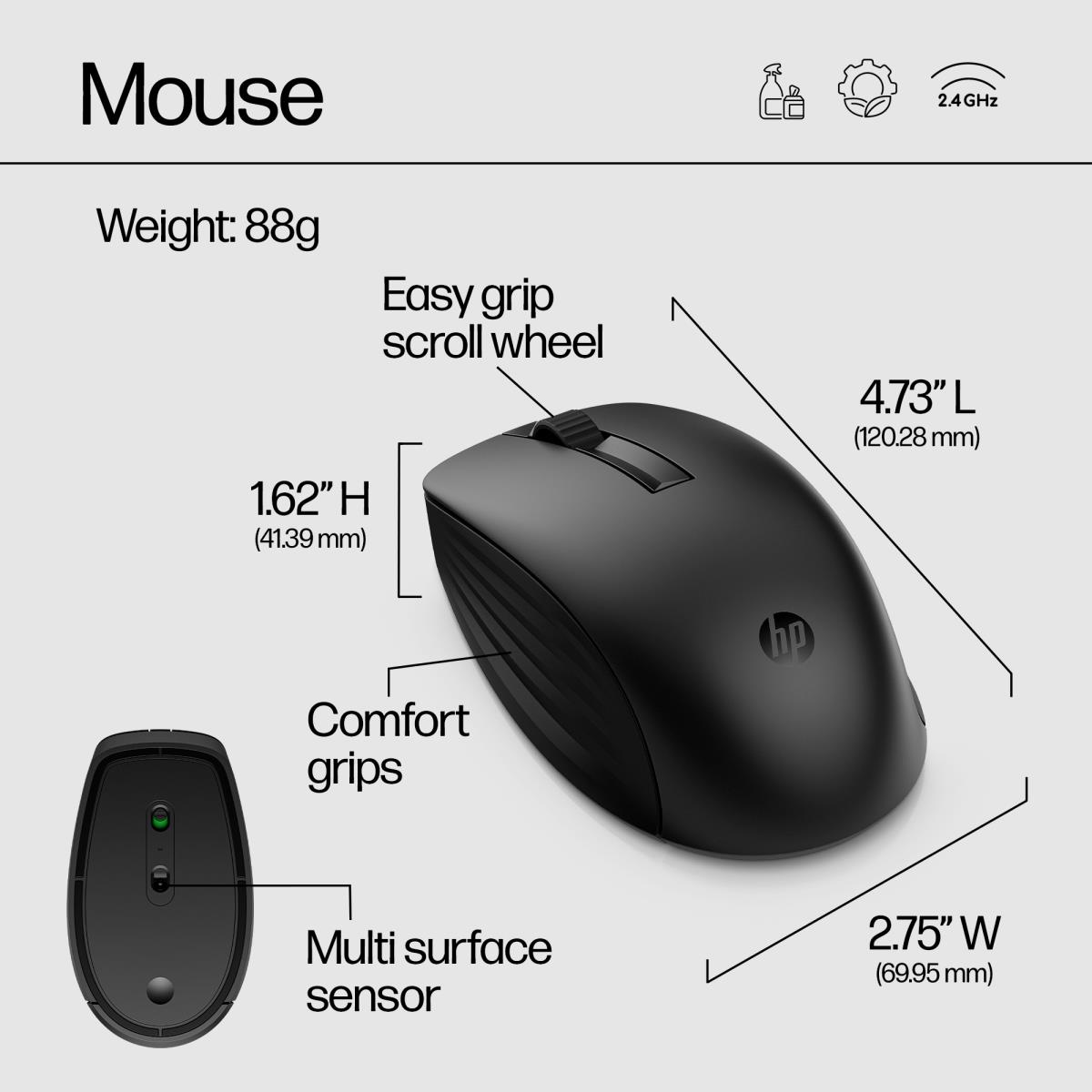 Wireless Keyboard and Mouse 650 - Black - Qwertzu Swiss-Lux