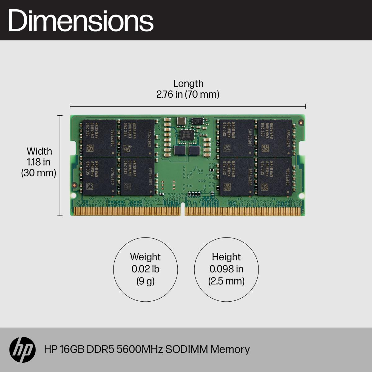 Memory 16GB DDR5 5600MHz SODIMM