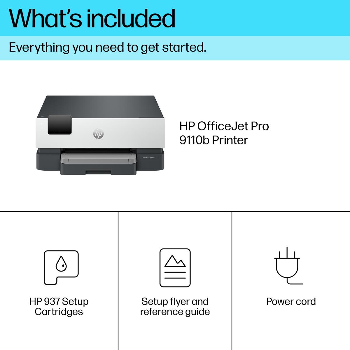 OfficeJet Pro 9110b - Color All-in-One Printer - Inkjet - A4 - USB / Wi-Fi / Bluetooth / Ethernet