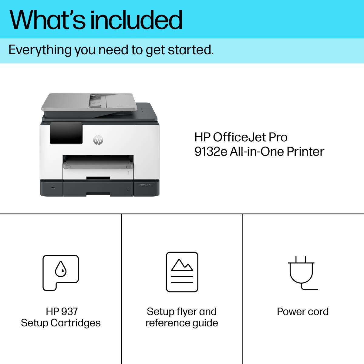 OfficeJet Pro 9132e - Color All-in-One Printer - Inkjet - A4 - USB / Ethernet / Wi-Fi