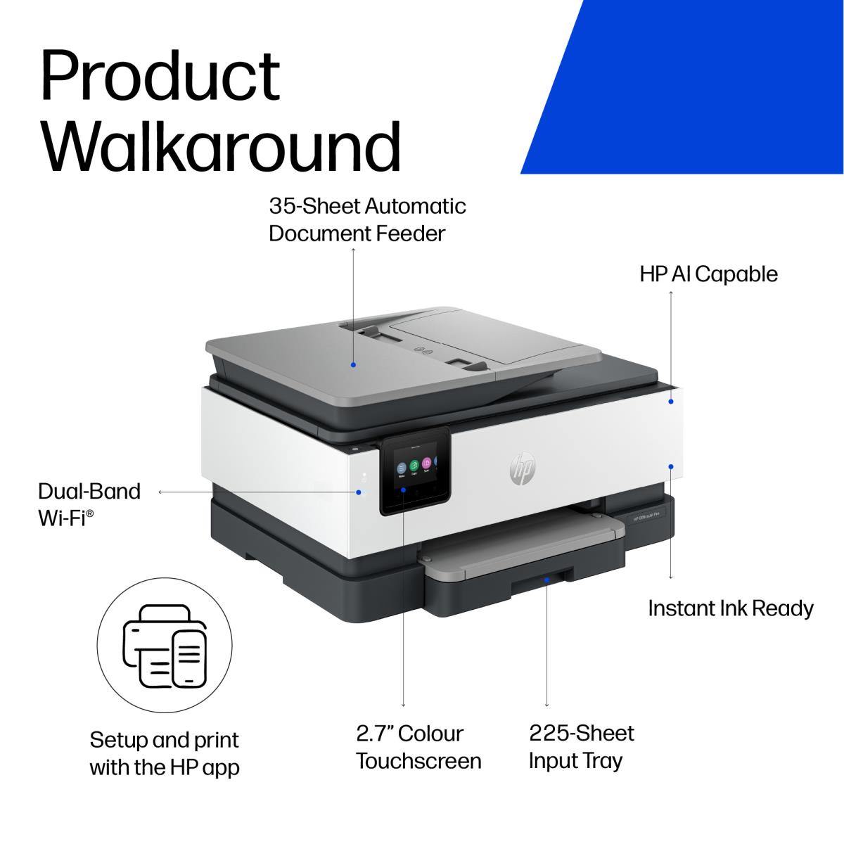 OfficeJet Pro 8125e - Color All-in-One Printer - Inkjet - A4 - USB / Ethernet / Wi-Fi