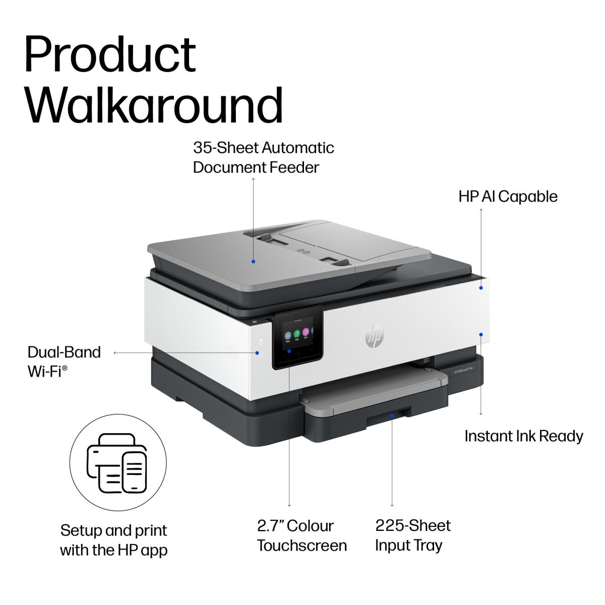OfficeJet Pro 8132e - Color All-in-One Printer - Inkjet - A4 - USB / Ethernet / Wi-Fi