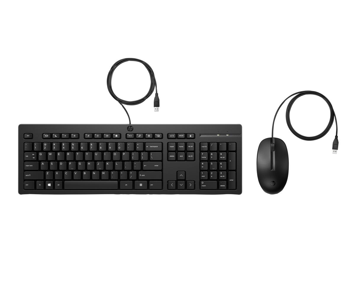 Wired Keyboard and Mouse 225 - Black - Portugal