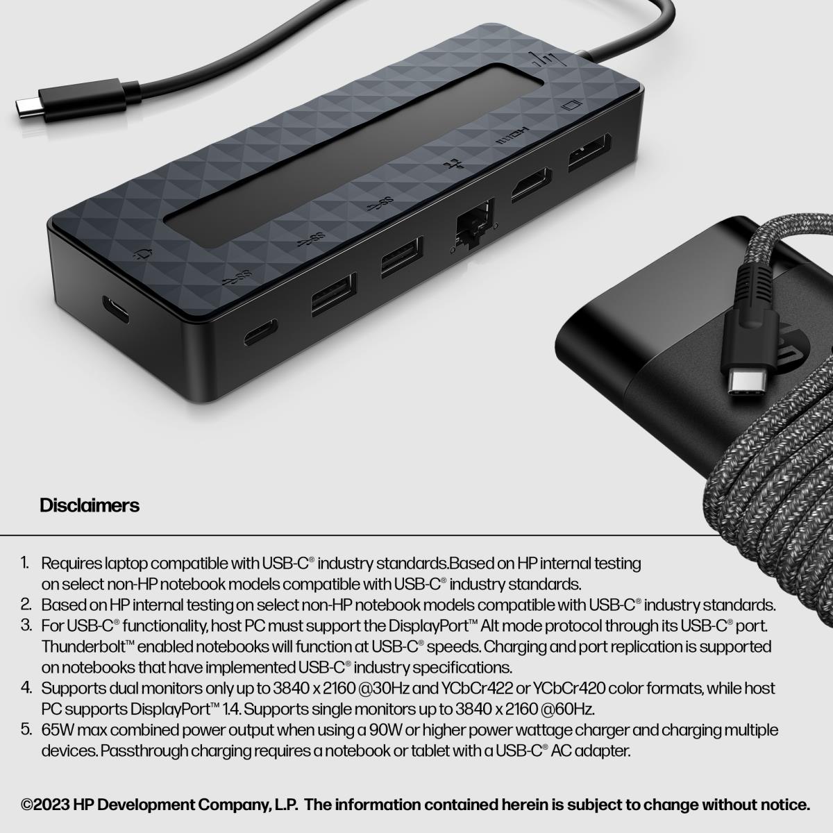 Universal Laptop Charger w/ USB-C Hub Combo