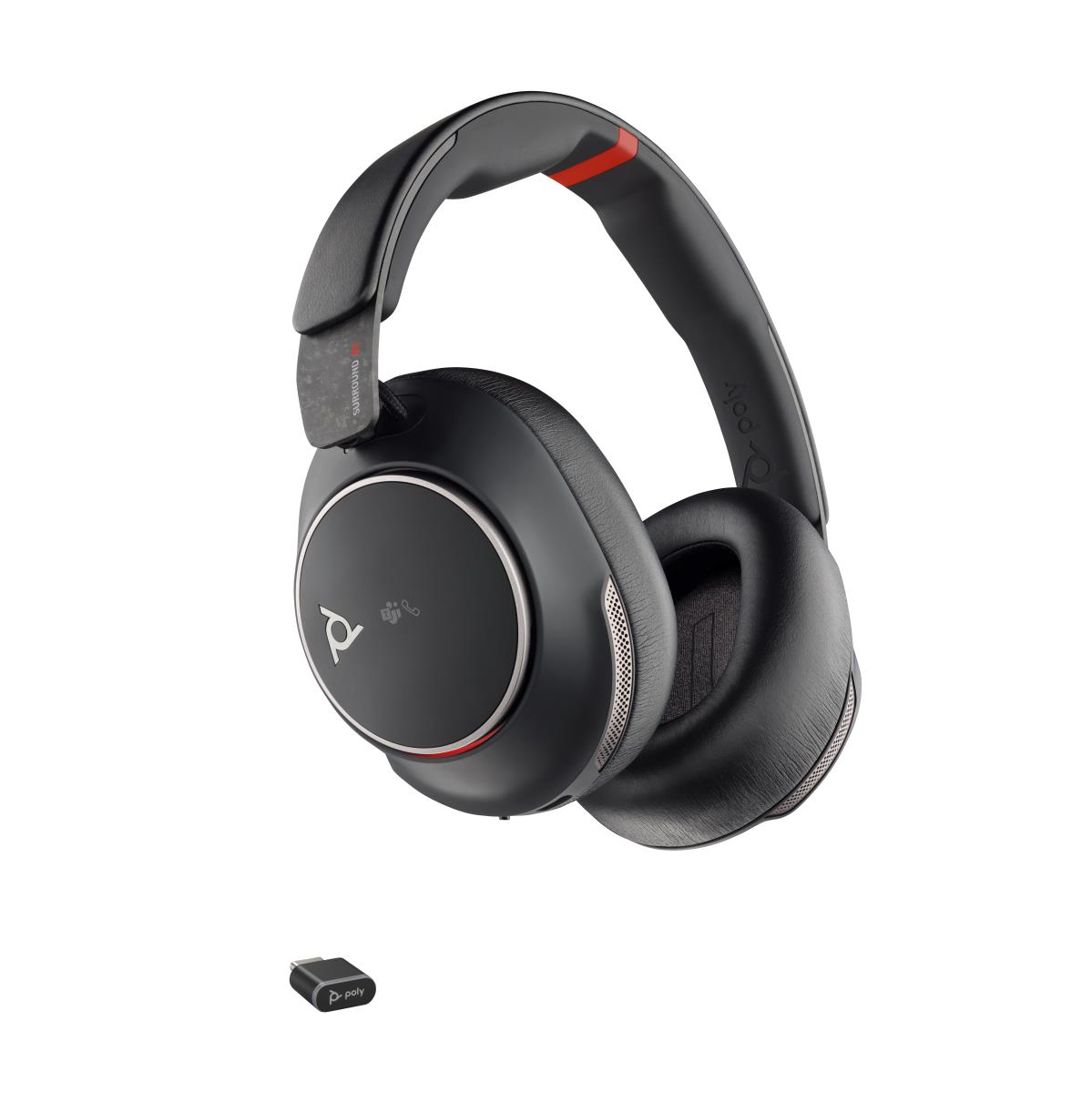 Headset Poly Voyager Surround 85 UC - MS Teams - Stereo - Bluetooth - USB-A / USB-C - Charging Stand