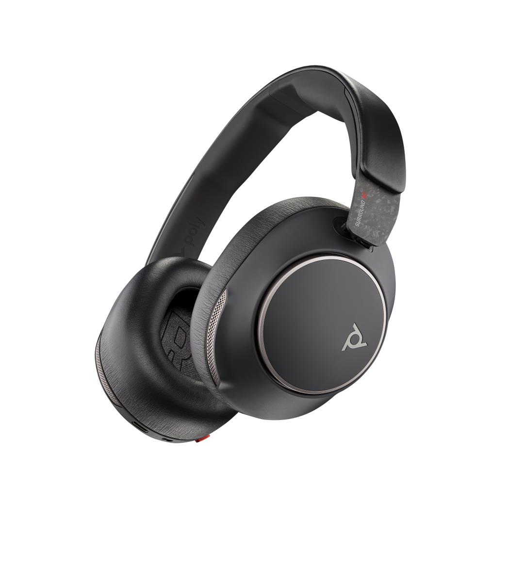Headset Poly Voyager Surround 85 UC - MS Teams - Stereo - Bluetooth - USB-A / USB-C - Charging Stand